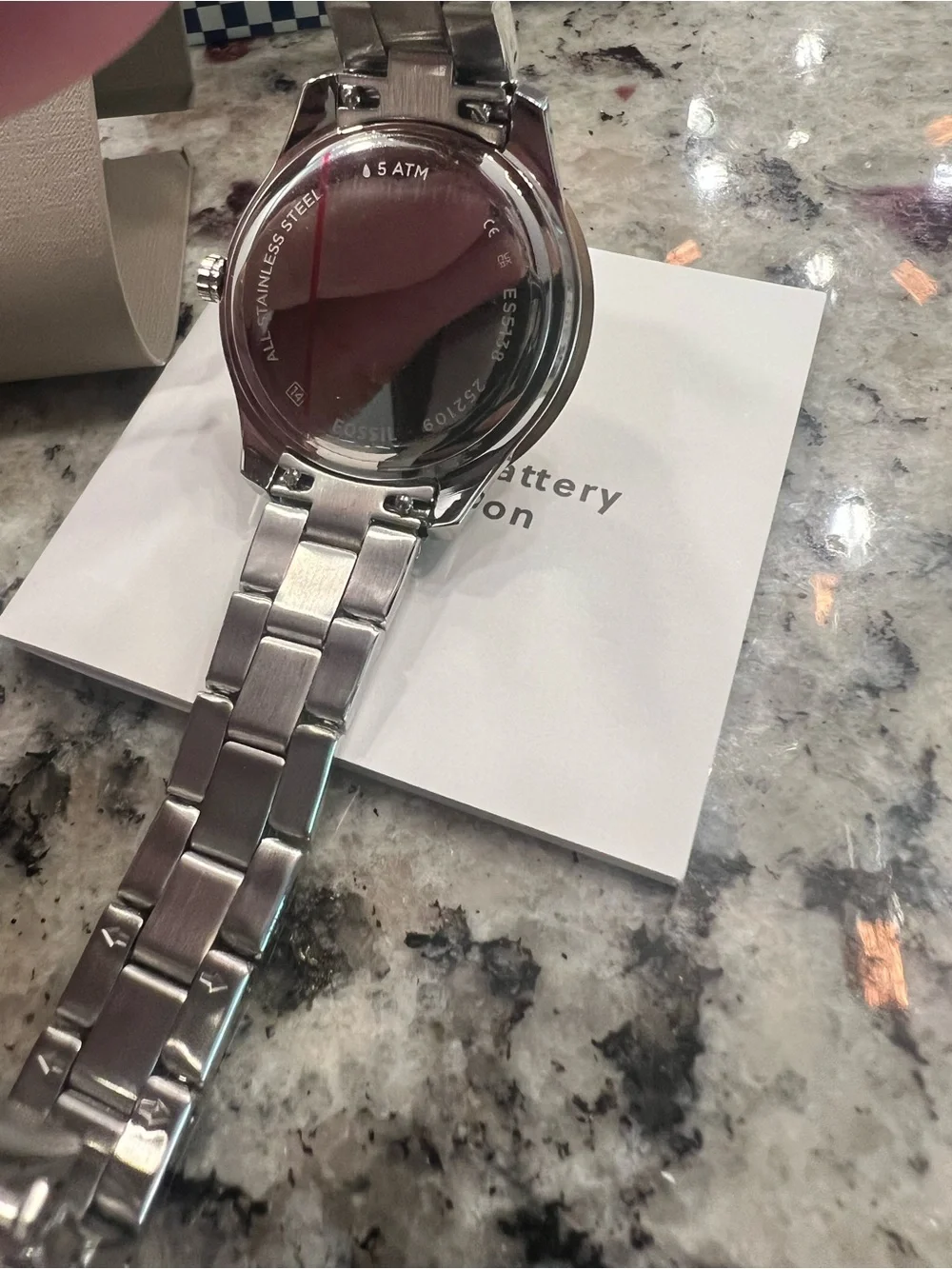 Fossil Scarlette ES5138 Women’s Watch Two-Tone Silver Gold Crystal Bezel (NWOT)